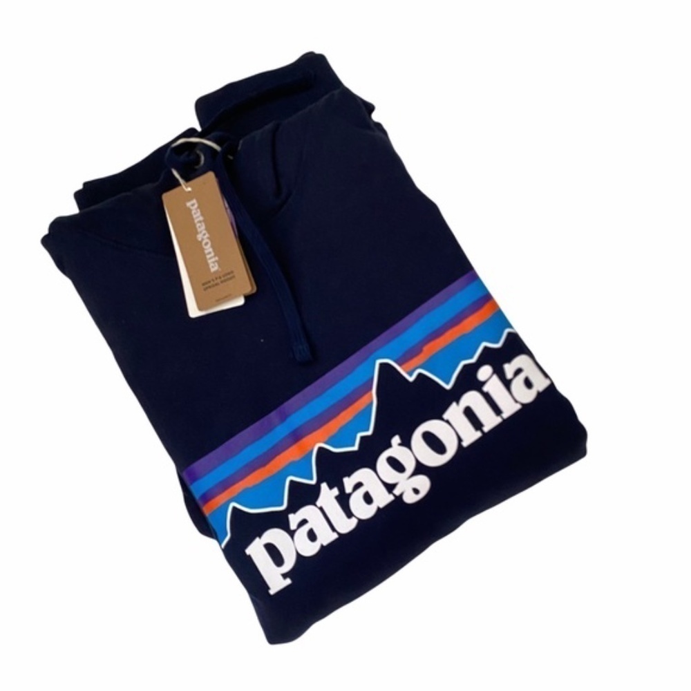 Patagonia P-6 Logo Uprisal Hoodie Navy Blue Sm NWT